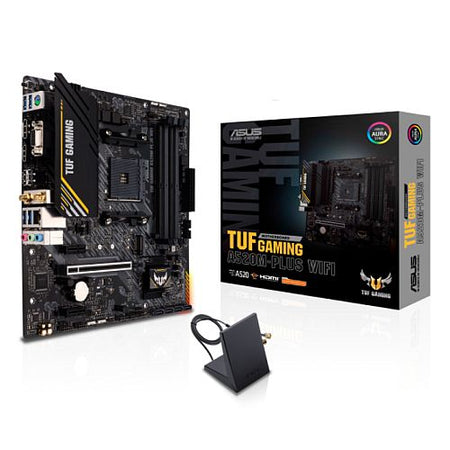 Asus TUF GAMING A520M-PLUS WIFI, AMD A520, AM4, Micro ATX, 4 DDR4, VGA, HDMI, DP, AC Wi-Fi, 1x M.2-5