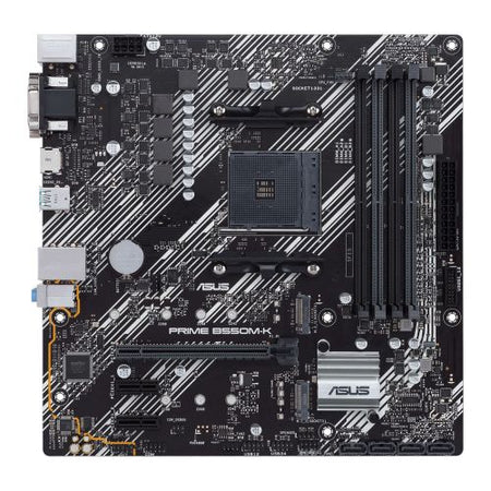 Asus PRIME B550M-K, AMD B550, AM4, Micro ATX, 4 DDR4, VGA, DVI, HDMI, PCIe4, M.2-0