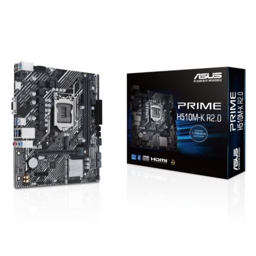 Asus PRIME H510M-K R2.0, Intel H470, 1200, Micro ATX, 2 DDR4, VGA, HDMI, 1x M.2-4