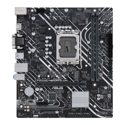Asus PRIME H610M-D D4, Intel H610, 1700, Micro ATX, 2 DDR4, VGA, HDMI, PCIe4, 1x M.2-0