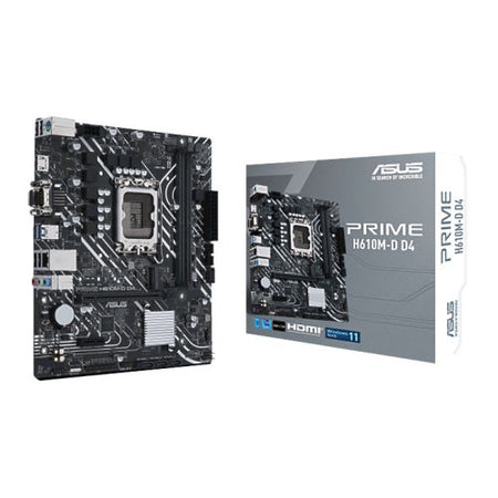 Asus PRIME H610M-D D4, Intel H610, 1700, Micro ATX, 2 DDR4, VGA, HDMI, PCIe4, 1x M.2-3