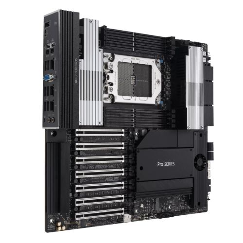 Asus PRO WS WRX90E-SAGE SE, Workstation, AMD WRX90, sTR5, EEB, 8 DDR5 ECC, Dual 10G LAN, SlimSAS, 7x PCIe5 x16, 4x M.2-1