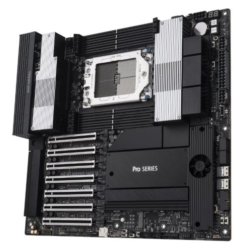 Asus PRO WS WRX90E-SAGE SE, Workstation, AMD WRX90, sTR5, EEB, 8 DDR5 ECC, Dual 10G LAN, SlimSAS, 7x PCIe5 x16, 4x M.2-2