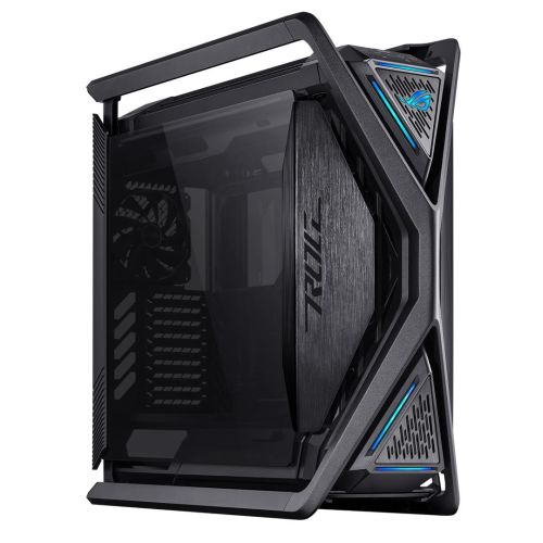 Asus ROG Hyperion GR701 Gaming Case w/ Glass Windows, E-ATX, 4x 14cm Fans, Dual 420mm Radiator Support, USB-C (60W FC), Fan Hub & Lighting Panel, Black-0
