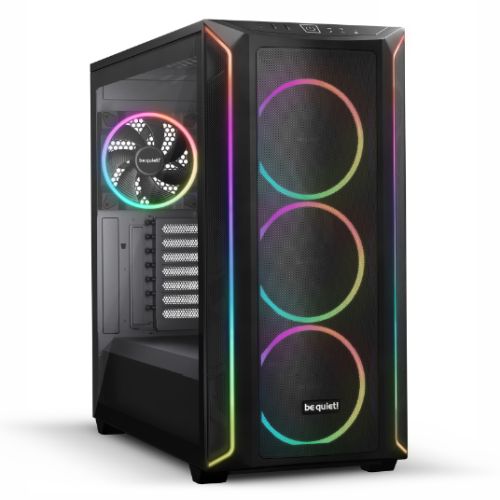 Be Quiet! Shadow Base 800 FX RGB Gaming Case w/ Glass Window, E-ATX, ARGB Front Strips & Controller, 4x ARGB Fans & Hub, Mesh Airflow, USB-C, Black-0