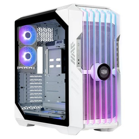 Cooler Master HAF 700 EVO Gaming Case w/ Glass Side, E-ATX, Multi Chamber, 5x ARGB Fans, ARGB Fan Hub, Front LCD Display, USB-C, White-0