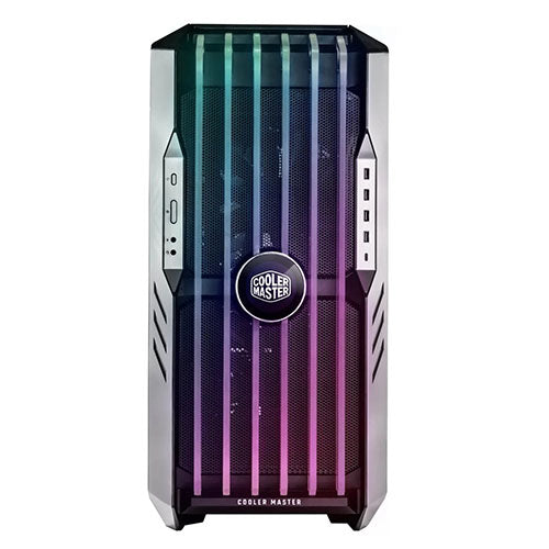 Cooler Master HAF 700 EVO Gaming Case w/ Glass Side, E-ATX, Multi Chamber, 5x ARGB Fans, ARGB Fan Hub, Front LCD Display, USB-C, Black-1