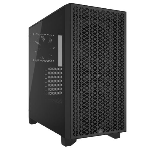 Corsair 3000D Airflow Gaming Case w/ Glass Window, ATX, 2x SP120 Fans, GPU Cooling, 4-Slot GPU Support, High-Airflow Front, Black-0