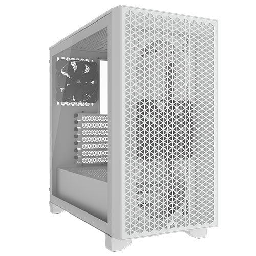 Corsair 3000D Airflow Gaming Case w/ Glass Window, ATX, 2x SP120 Fans, GPU Cooling, 4-Slot GPU Support, High-Airflow Front, White-0