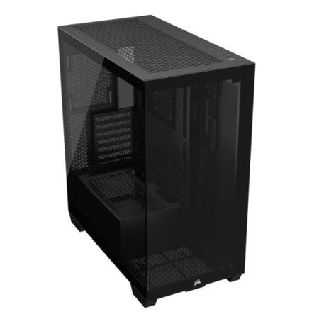 Corsair 3500X Gaming Case w/ Glass Side & Front, E-ATX, No Fans, USB-C, Asus BTF Compatible, Black-1