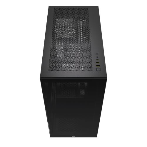 Corsair 3500X Gaming Case w/ Glass Side & Front, E-ATX, No Fans, USB-C, Asus BTF Compatible, Black-2