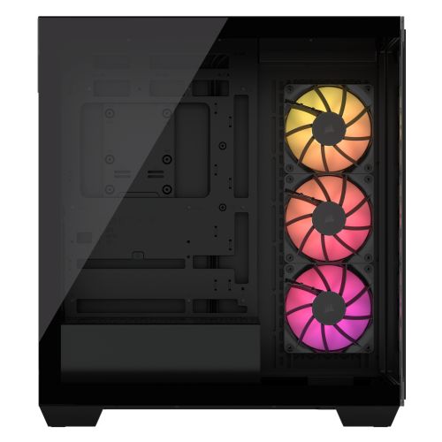 Corsair 3500X ARGB Gaming Case w/ Glass Side & Front, E-ATX, 3x ARGB Fans, USB-C, Asus BTF Compatible, Black-3