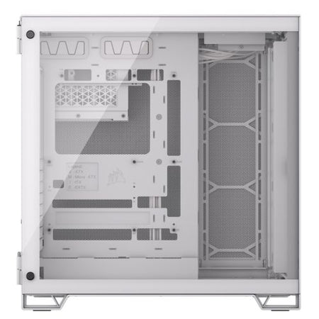 Corsair 6500D Airflow Dual Chamber Gaming Case w/ Glass Window, ATX, Fully Mesh Panelling, USB-C, Asus BTF Compatible, White-2