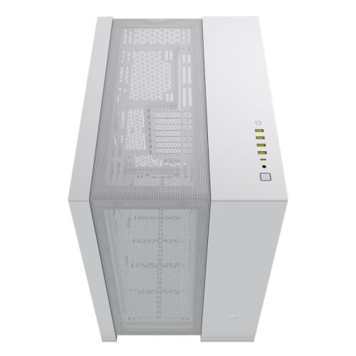 Corsair 6500D Airflow Dual Chamber Gaming Case w/ Glass Window, ATX, Fully Mesh Panelling, USB-C, Asus BTF Compatible, White-4