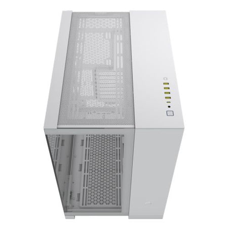 Corsair 6500X Dual Chamber Gaming Case w/ Glass Side & Front, ATX, Mesh Panels, USB-C, Asus BTF Compatible, White-4