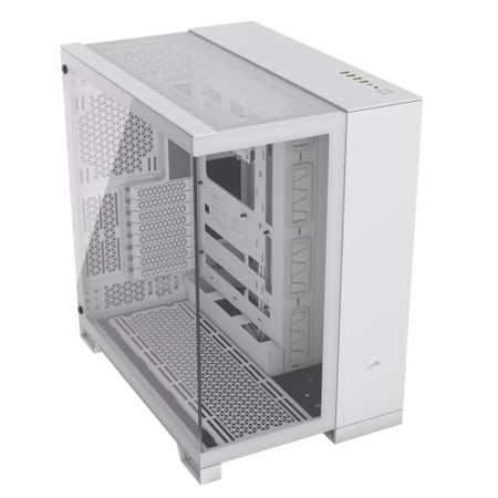 Corsair 6500X Dual Chamber Gaming Case w/ Glass Side & Front, ATX, Mesh Panels, USB-C, Asus BTF Compatible, White-5