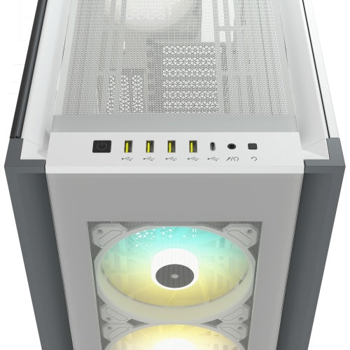 Corsair iCUE 7000X RGB Gaming Case w/ 3x Tempered Glass Panels, E-ATX, 3 x SP140 RGB Elite Fans, iCUE Commander CORE XT included, USB-C, White-3