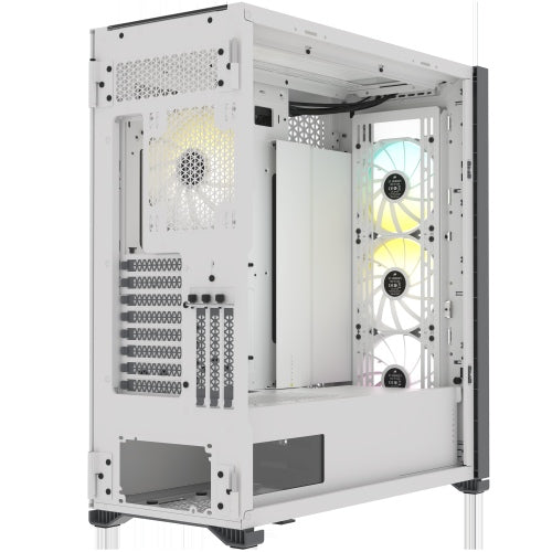 Corsair iCUE 7000X RGB Gaming Case w/ 3x Tempered Glass Panels, E-ATX, 3 x SP140 RGB Elite Fans, iCUE Commander CORE XT included, USB-C, White-4