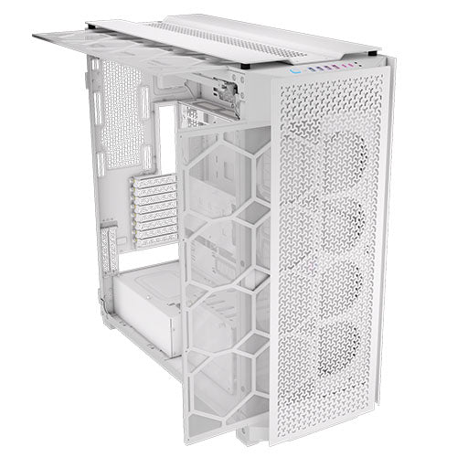 Corsair iCUE LINK 9000D RGB Airflow Gaming Case w/ Glass Side, E-ATX, Dual System, Up to 18 Fans, InfiniRail Fan Mounting, iCUE LINK Hub, USB-C,  Asus BTF Compatible, White-3