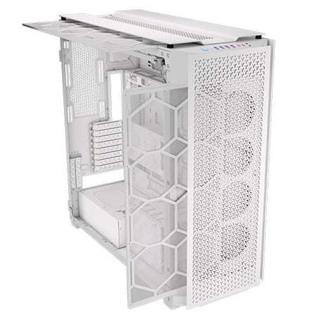 Corsair iCUE LINK 9000D RGB Airflow Gaming Case w/ Glass Side, E-ATX, Dual System, Up to 18 Fans, InfiniRail Fan Mounting, iCUE LINK Hub, USB-C,  Asus BTF Compatible, White-3