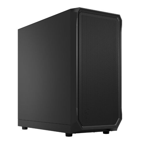 Fractal Design Focus 2 (Black Solid) Gaming Case, ATX, 2 Fans, Mesh Front, Innovative Shroud System-0