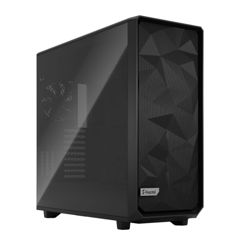 Fractal Design Meshify 2 XL (Black TG) Gaming Case w/ Light Tint Glass Window, E-ATX, Angular Mesh Front, 3 Fans, Fan Hub, Detach. Front Filter, USB-C-0