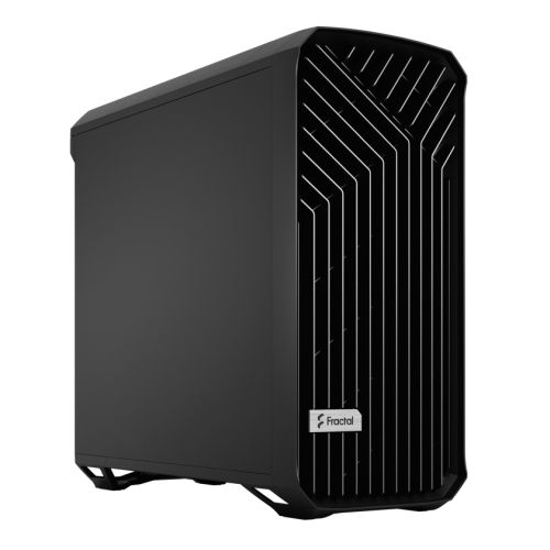 Fractal Design Torrent (Black Solid) Gaming Case, E-ATX, 5 Fans, Fan Hub, Front Grille, USB-C-0