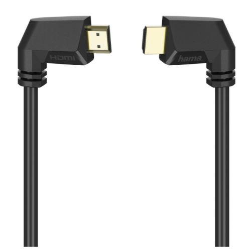 Hama High Speed 90° HDMI Cable, Ultra-HD 4K, Ethernet, Gold-Plated, 1.5 Metre-0