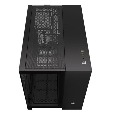 Corsair 2500X Dual Chamber Gaming Case w/ Glass Side & Front, Micro ATX, Mesh Panels, USB-C, Asus BTF Compatible, Black-3