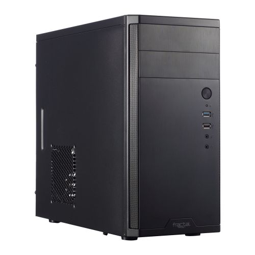 Fractal Design Core 1100 Case, Micro ATX, Brushed Aluminium-look, 350mm GPU Support, USB 3.0, 1 Fan-0