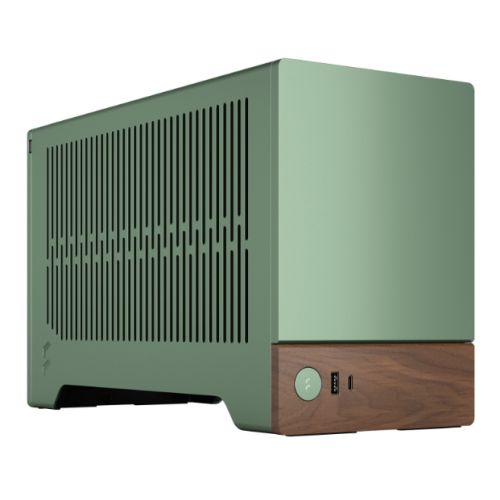 Fractal Design Terra Jade SFF PC Case, Mini ITX, Walnut Front, Anodized Aluminium Exterior, 322mm GPU Support, Requires SFX/SFX-L PSU, USB-C-0