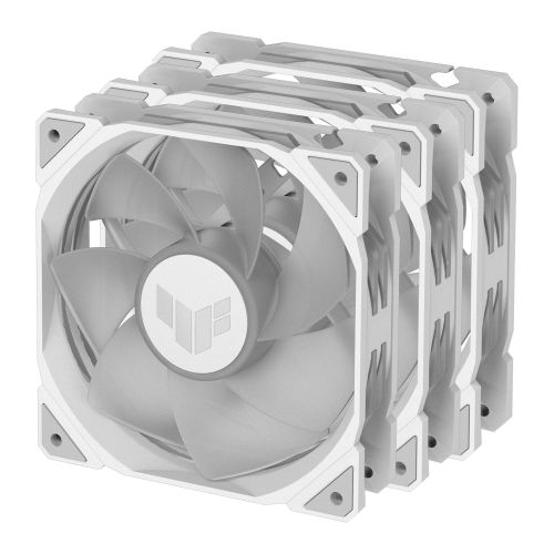 Asus TUF Gaming TR120 ARGB Reverse Blade 12cm PWM Case Fans (3 Pack), Hydraulic  Bearing, 28mm Frame, Double-layer LED Matrix Design, 2000 RPM, White-3