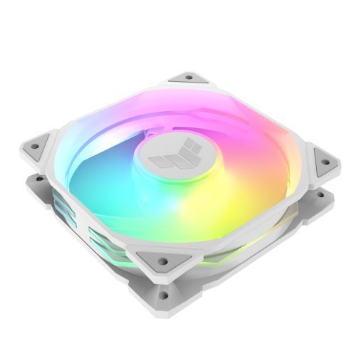 Asus TUF Gaming TR120 ARGB 12cm PWM Case Fan (Single), Hydraulic  Bearing, 28mm Frame, Double-layer LED Matrix Design, 2000 RPM, White-1