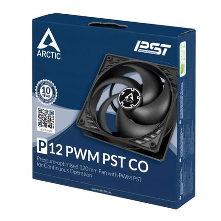 Arctic P12 12cm PWM PST CO Case Fan for Continuous Operation, Black, Fluid Dynamic Bearing-4