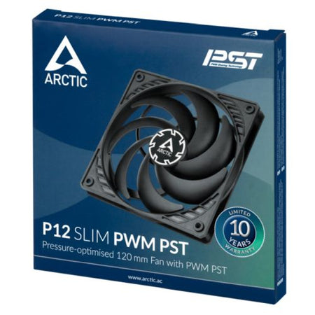 Arctic P12 Slim 12cm Pressure Optimised PWM PST Case Fan, Black, Fluid Dynamic, 300-2100 RPM-3