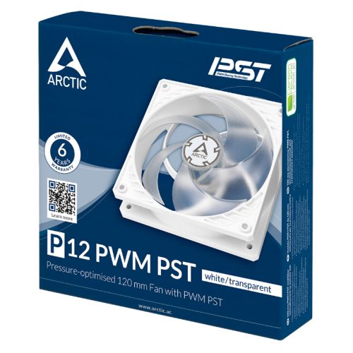 Arctic P12 12cm Pressure Optimised PWM PST Case Fan, Fluid Dynamic, 200-1800 RPM, White-3