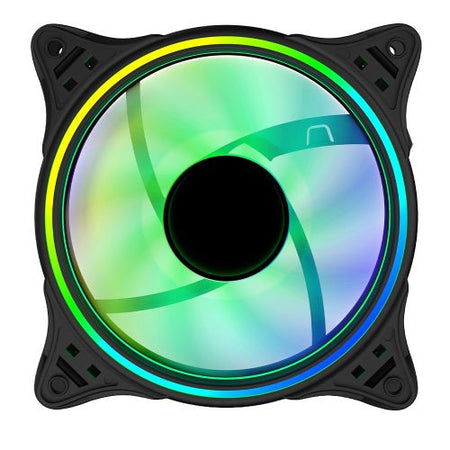 Vida Infinity01 12cm ARGB Dual Ring PWM Case Fan, Hydraulic Bearing, Infinity Mirror Effect, 500-1500 RPM, Black-1