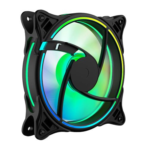 Vida Infinity01 12cm ARGB Dual Ring PWM Case Fan, Hydraulic Bearing, Infinity Mirror Effect, 500-1500 RPM, Black-4