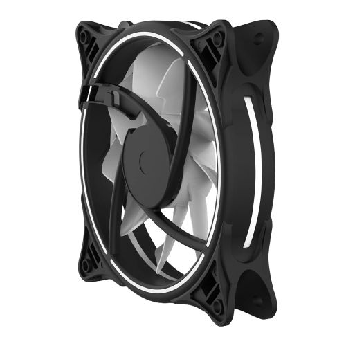 Vida Infinity01 12cm ARGB Dual Ring PWM Case Fan, Hydraulic Bearing, Infinity Mirror Effect, 500-1500 RPM, Black-5