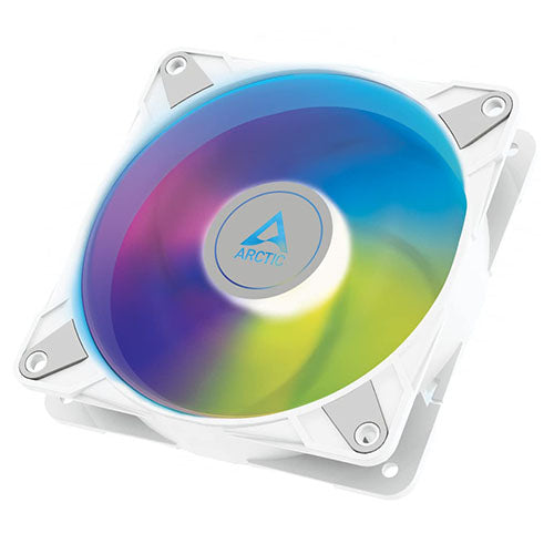 Arctic 14cm P14 Semi-Passive PWM PST ARGB Case Fan, Fluid Dynamic, 12 LEDs, 200-1900 RPM, 0dB Mode, White-0