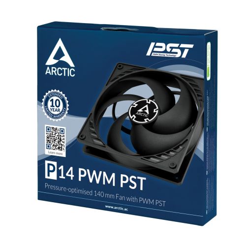 Arctic P14 14cm Pressure Optimised PWM PST Case Fan, Black, Fluid Dynamic-4