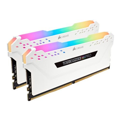 Corsair Vengeance RGB Pro 16GB Kit (2 x 8GB), DDR4, 3200MHz (PC4-25600), CL16, XMP 2.0, White-0