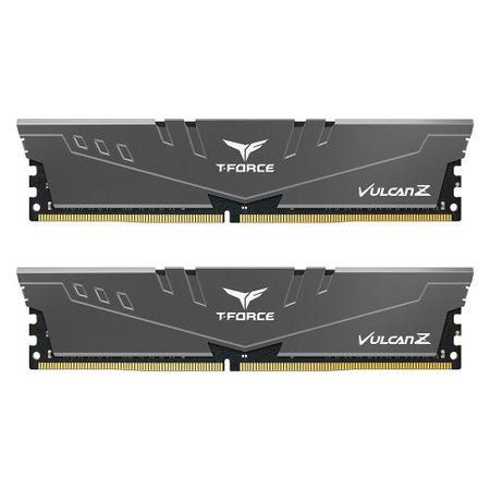Team T-Force Vulcan Z 16GB Kit (2 x 8GB), DDR4, 3200MHz (PC4-25600), CL16, XMP 2.0, DIMM Memory, Grey-0