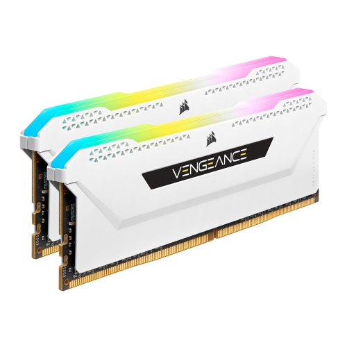 Corsair Vengeance RGB Pro SL 16GB Kit (2 x 8GB), DDR4, 3600MHz (PC4-28800), CL18, XMP 2.0, White-0