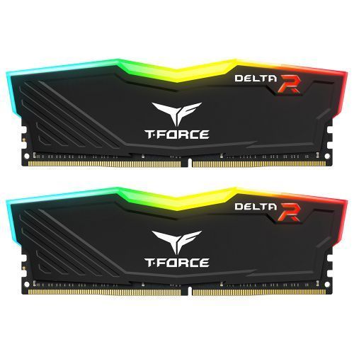 Team T-Force Delta RGB 16GB Kit (2 x 8GB), DDR4, 3600MHz (PC4-28800), CL18, XMP 2.0, DIMM Memory, Black-0