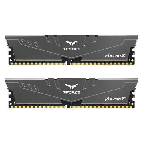 Team T-Force Vulcan Z 32GB Kit (2 x 16GB), DDR4, 3200MHz (PC4-25600), CL16, XMP 2.0, DIMM Memory, Grey-0