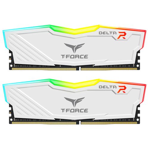 Team T-Force Delta RGB 32GB Kit (2 x 16GB), DDR4, 3600MHz (PC4-28800), CL18, XMP 2.0, DIMM Memory, White-0