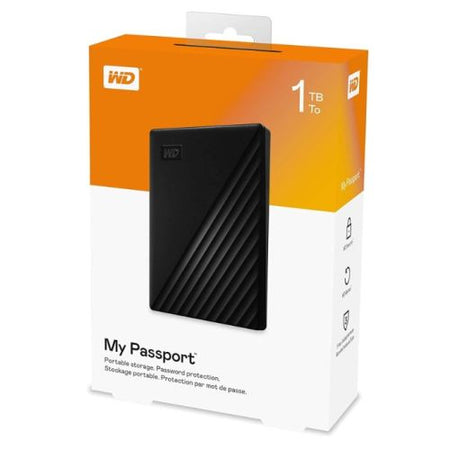 WD 1TB My Passport External Hard Drive, 2.5", USB 3.2 Gen1, Hardware Encryption, Backup Software, Black-4