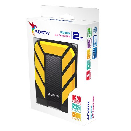 ADATA 2TB HD710 Pro Rugged External Hard Drive, 2.5", USB 3.1, IP68 Water/Dust Proof, Shock Proof, Yellow-4