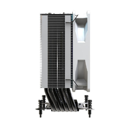 Vida Boreas White ARGB Heatsink & Fan, Intel/AMD, 2000RPM Hydraulic Fan, 6 Copper Heatpipes, 220W TDP *ARGB and Optional Plain Fans Included*-1